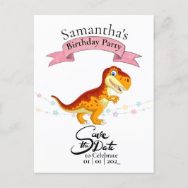 Guld T Rex, Glad födelsedag tjej Vykort