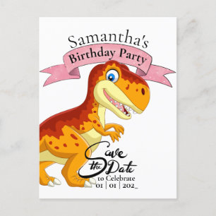 Guld T Rex, Glad födelsedag tjej Vykort