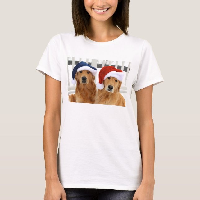 Guld- T skjorta för jul Tee Shirt (Framsida)
