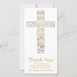 Guld- tack för kristenkorJohn 14 sympati