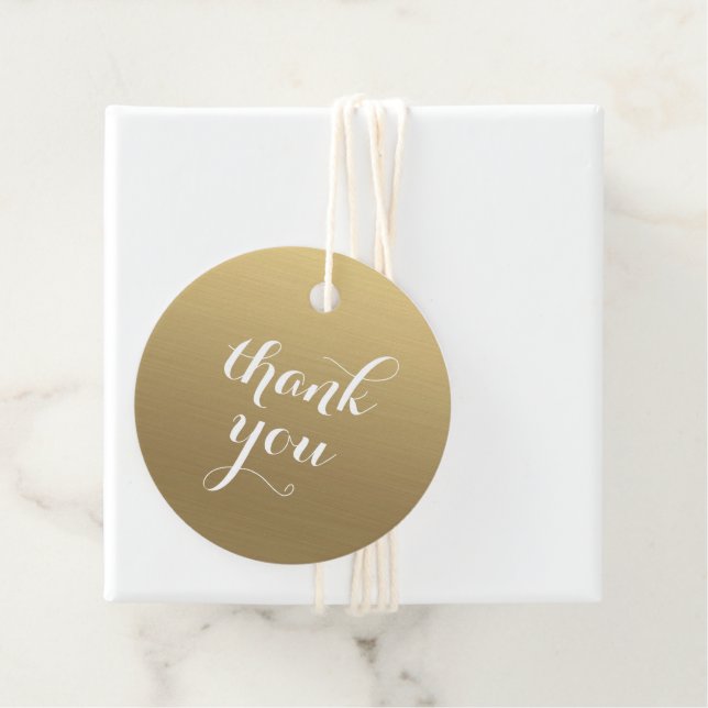 Guld Tack Gåvor Etiketter (På plats)