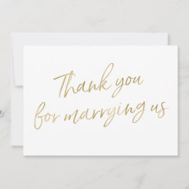 Guld "tackar dig för att att gifta sig oss ", tack kort