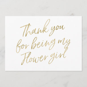 Guld "tackar dig för att vara min brudtärna ", tack kort