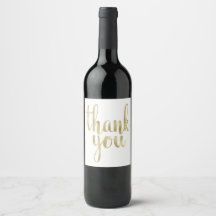 Guld tackar er vin-etiketter, folie