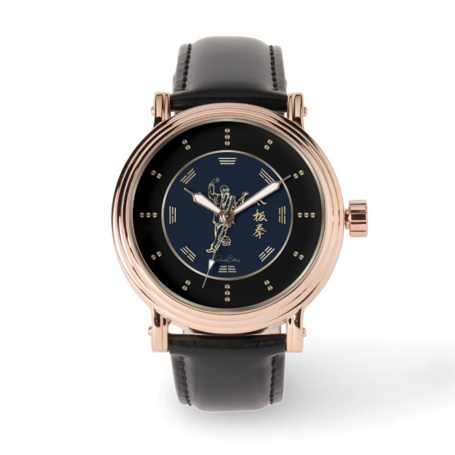 Guld Tai Chi Chuan Luxury Armbandsur (Framsida)