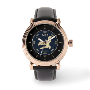 Guld Tai Chi Fläkt Luxury Armbandsur