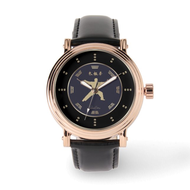 Guld Tai Chi Lyx Armbandsur (Framsida)