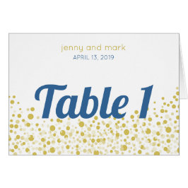 Guld- tält för Conetti bröllopbord OBS Kort