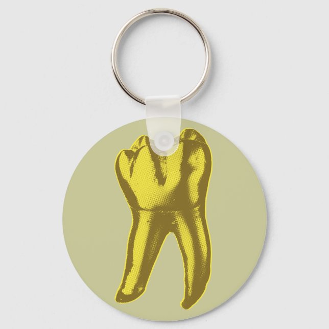 Guld Tand Nyckelring (Framsida)