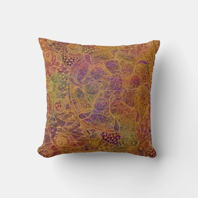 Guld- Tapestry Kudde (Framsida)