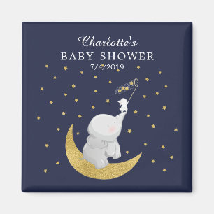 Guld tar en stjärnorna, Elephant Baby Shower Magnet