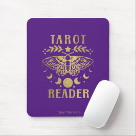 Guld Tarot Reader Måne Phase Moth Stars Mouse Pad Musmatta