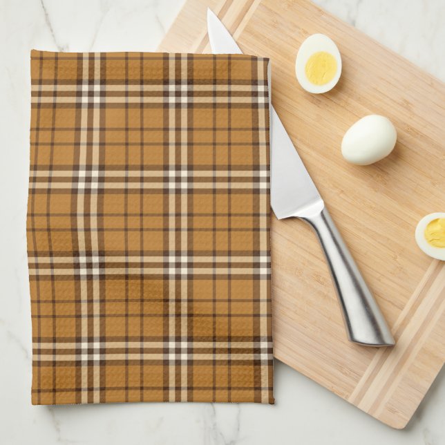 Guld Tartan Kitchen Towel Kökshandduk (Vikt i Fjärdedel)