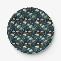 Guld & Teal Etheral Jellyfish