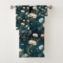 Guld & Teal Etheral Jellyfish
