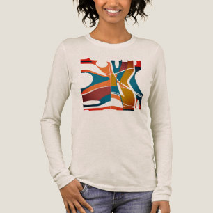 Guld Teal Fold MCM-utseendedesign för ljus Orange T Shirt