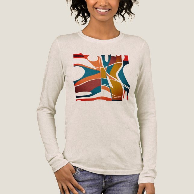 Guld Teal Fold MCM-utseendedesign för ljus Orange  T Shirt (Framsida)