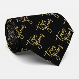 Guld Team Groom Bow Tie Bachelor Party Bröllop Tie Slips