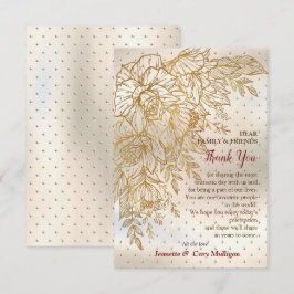 Guld-teckning-ro på grädde struktur mönster OSA kort