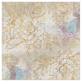 Guld-teckning-ro på grädde struktur mönster tyg