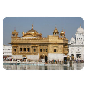 Guld- tempel Harmandir Sahib Amritsar norr Indien Magnet