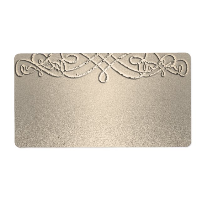 Guld Template Shimmer Glitter Fraktsedel (Framsidan)