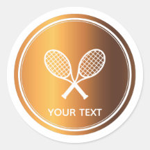 Guld Tennis Rackets Sport Theme Player Anpassnings