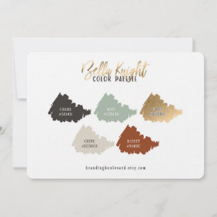 Guld Terracotta Grönt & Beige Färg palettkort