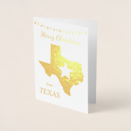 Guld Texas Star Photo Template - jul Folierat Kort