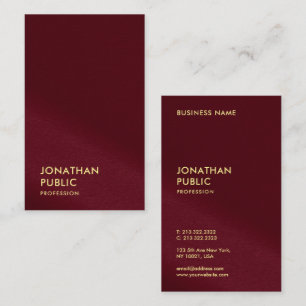 Guld Text Burgundy Red Luxury Premiick Visitkort