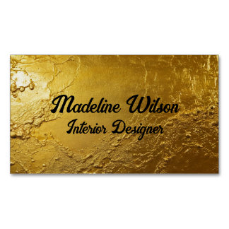 Guld Texturerad Magnetiska Visitkort