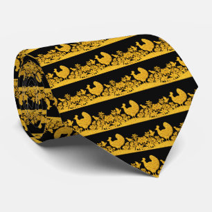 Guld Thanksgiving Turkiet Blommigt Neck Tie Slips