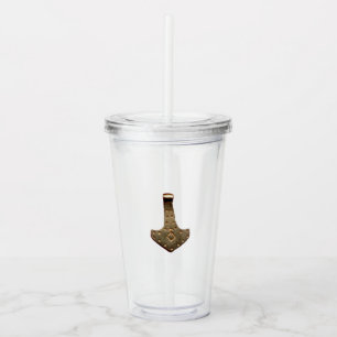 Guld Thor Hammer akryltumlare Take Away Mugg