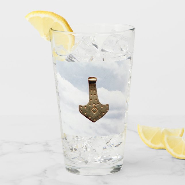 Guld Thor Hammer clouds Collins glastumör Glaskopp (Framsida Ice)