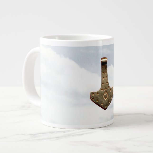 Guld Thor Hammer clouds jumbo mugg (Framsida vänster)
