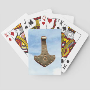 Guld Thor Hammer-moln Poker-spelkort Casinokort