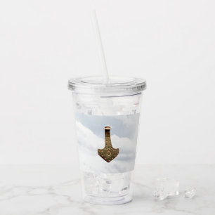 Guld Thor Hammer molnar akryltumlare Take Away Mugg