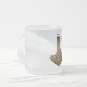 Guld Thor Hammer-molnen frostade glasrutor mugg