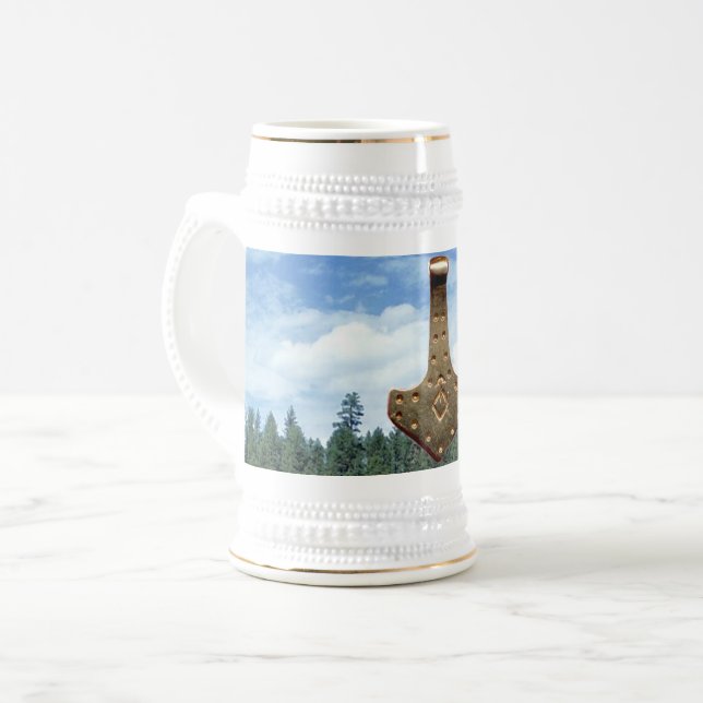 Guld Thor Hammer stein Sejdel (Framsida vänster)