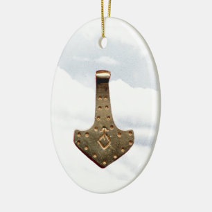 Guld Thor Hammer talisman ornament