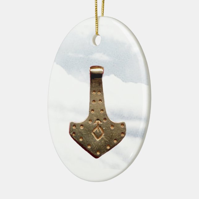 Guld Thor Hammer talisman ornament (Vänster)