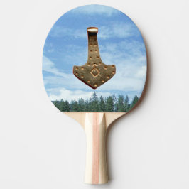 Guld Thor Hammer träd ping pong paddle Pingisracket