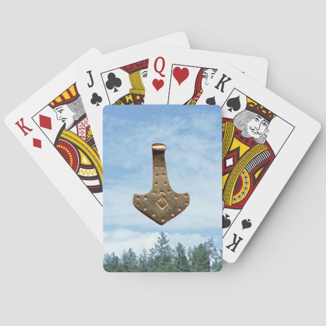 Guld Thor Hammer träd Poker-kort Casinokort (Baksidan)