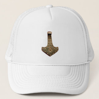 Guld Thor Hammer white hat Keps