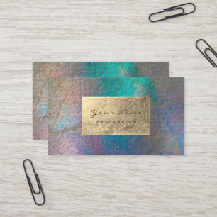 Guld Tiffany Ocean Tropik Foil botaniskt delikat Visitkort