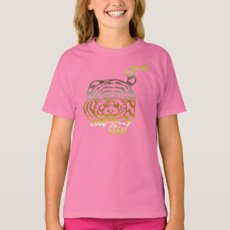 Guld Tiger - Girls Ringer T-Shirt