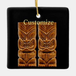 Guld Tiki Sculpture Thunder_Cove Julgransprydnad Keramik