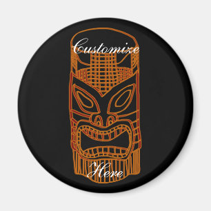 Guld Tiki Sculpture Thunder_Cove Magnet