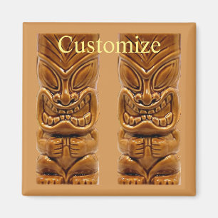 Guld Tiki Sculpture Thunder_Cove Magnet