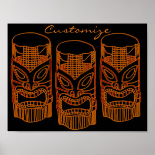 Guld Tiki Sculpture Thunder_Cove Poster